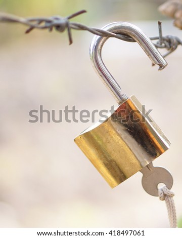  Master key lock the fence                              