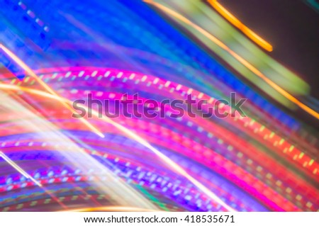 Colorful moving Bokeh lights for abstract background.