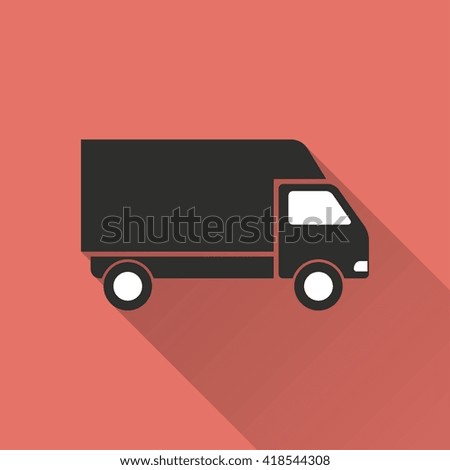 Truck    vector icon. Illustration isolated for graphic and web design.