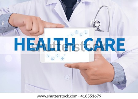 HEALTH CARE Doctor holding  digital tablet
