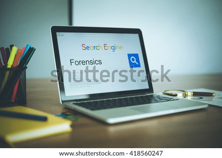 Search Engine Concept: Searching FORENSICS on Internet