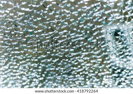 Close-up of cracked glass
Blasted safety glass