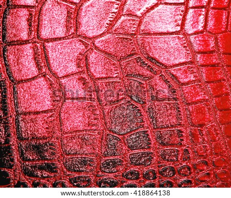 Red crocodile leather, can use as background