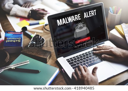 Scam Virus Spyware Malware Antivirus Concept Royalty-Free Stock Photo #418940485
