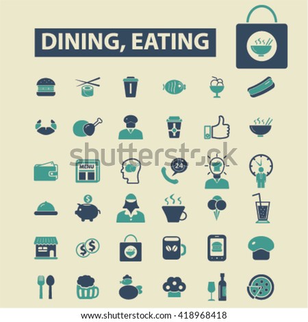 dining eating icons
