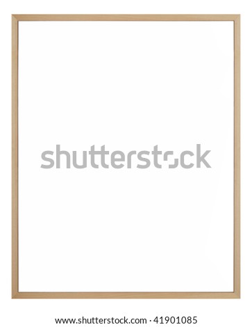 Wooden photo frame isolated