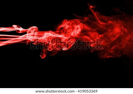 movement of red smoke 