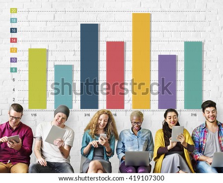 Bar Graph Analysis Strategy Business Concept