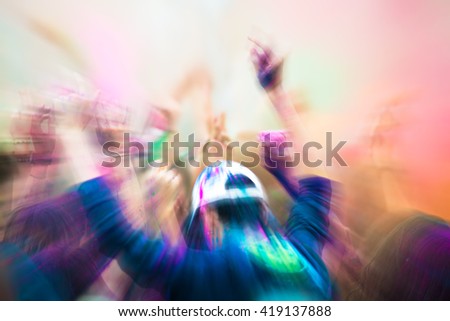 abstract picture of teenagers dancing in a party