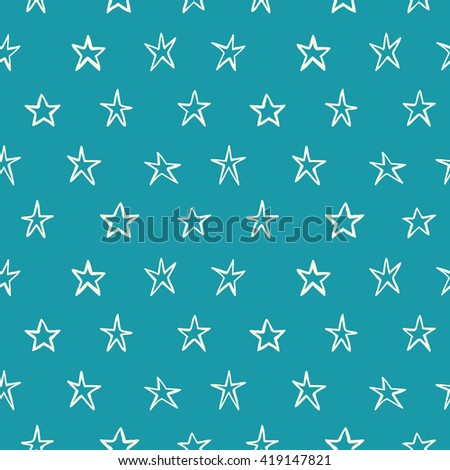 Seamless pattern with stars, hand drawing, party background, vector illustration