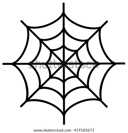 Spiderweb icon isolated on white background. Vector art.