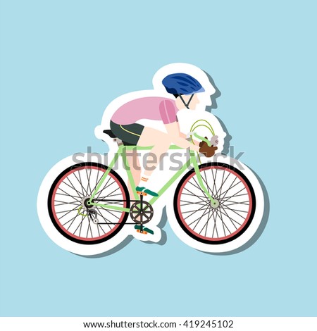 bicyclist rider man with bike