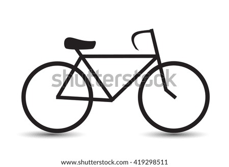 Bike icon isolated on white background. Vector art.
