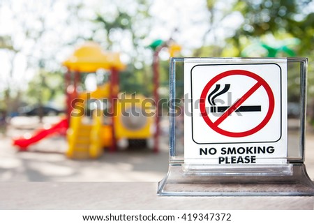 close up of no smoking sign over blurred background,abstract background for no smoking concept.