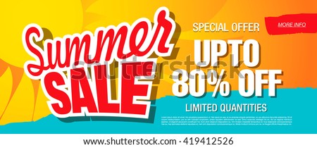summer sale template banner Royalty-Free Stock Photo #419412526
