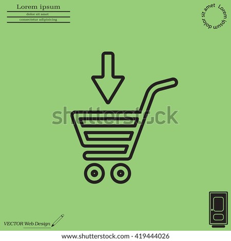 shopping cart (basket) line icon
