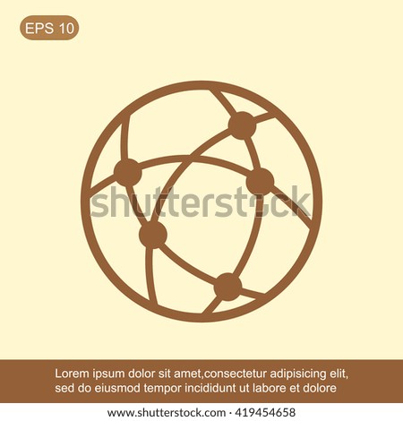 Global technology or social network vector icon
