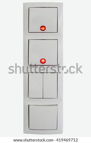 Modern light switch on a wall