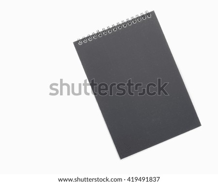 the black notepad for recordings