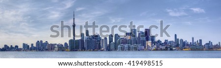 Panoramic view of the skyline of Toronto, Canada