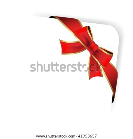 Vector illustration - red bow