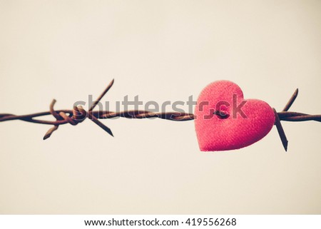 Love and obstacle Royalty-Free Stock Photo #419556268