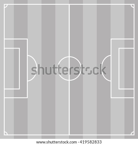 Vector illustration of soccer field. Close up