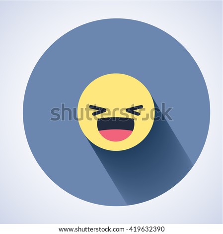 Vector logo. Smile face sign pin icon. Happy smiley chat symbol. Facebook new symbol.