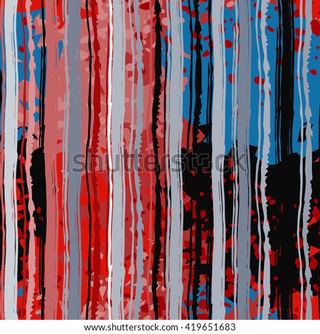 Abstract art grunge colorful seamless pattern, paint stains, watercolor, chaotic brush strokes. Background distressed texture, wallpaper, wrapping