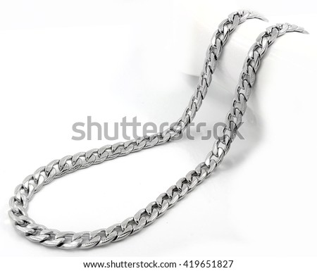 Men's necklace - Stainless Steel - Silver jewelery