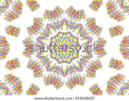 Abstract background with bright color lines concentric pattern
