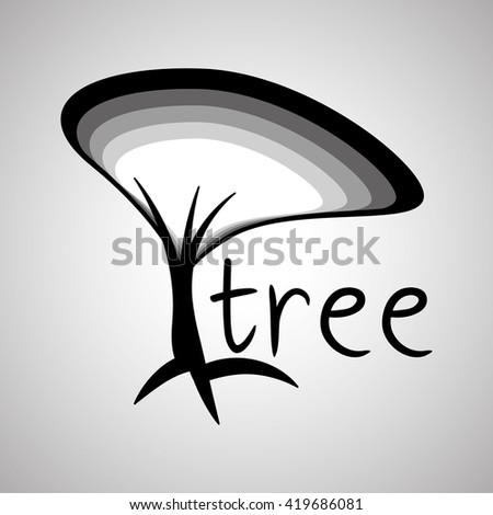 Tree design. eco concept. natural  icon, editable vector