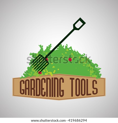 Gardening design. tool concept. natural  icon, editable vector