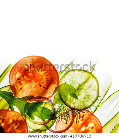 art background from sliced vegetable
