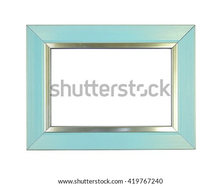 Modern picture frame isolated on white background.