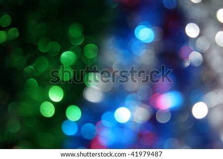New Year Holiday background. Unfocused lights.