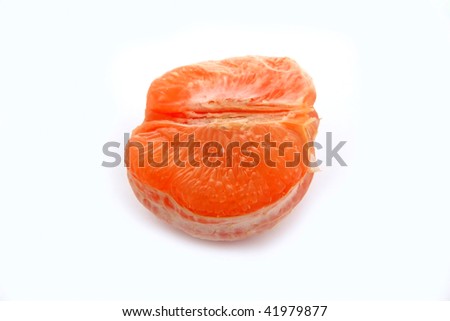  Fresh grapefruit isolated on white background
