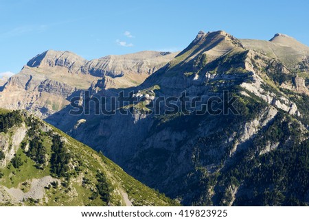 Izas Valley in Pyrenees, Canfranc Valley, Aragon, Huesca, Spain.