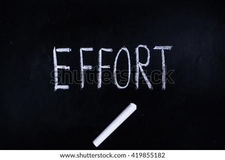 Drawing of effort on the blackboard