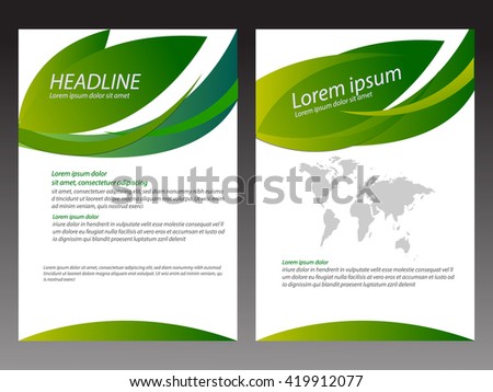 modern green Brochure design Layout template, size ,A4