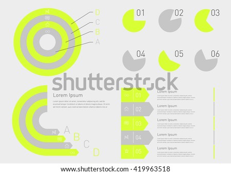 Set of business timeline element for Infographic. Easy to use for your business projects templates for presentation and training. Simple Editable Graphic infographics elements. Vector illustration.
