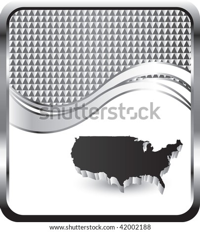 america  on silver checkered wave