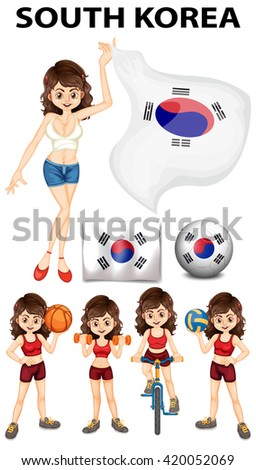 South Korea representative and many sports illustration