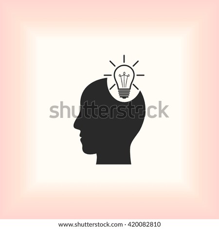 Pictograph of bulb concept icon