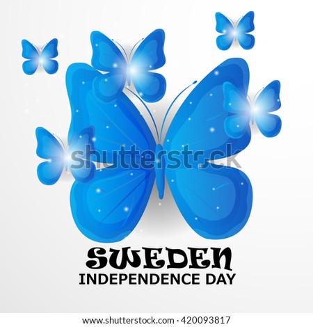 Vector illustration of sweden independence day.