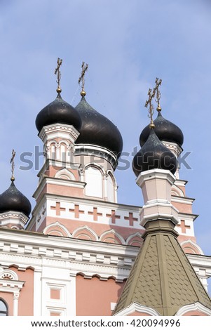   photographed close-up of the Orthodox Church, located in Grodno, Belarus