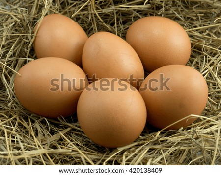 Six Egg on a haystack
