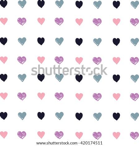 Pattern with hearts