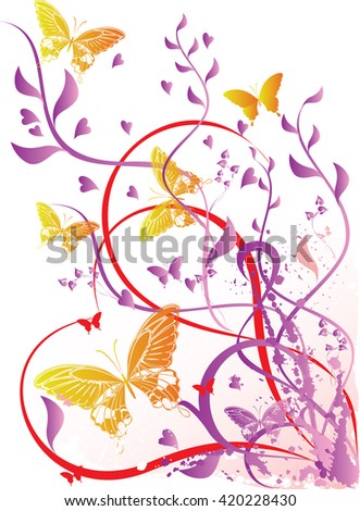multi-color flower design art work vector