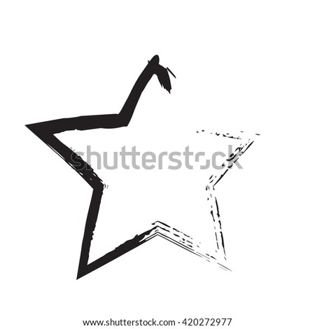star patriot symbol grunge vector shape